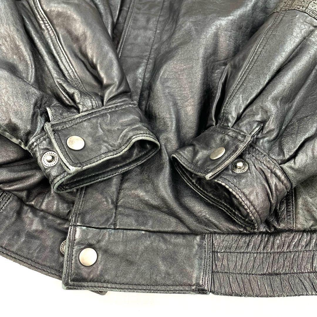 【超希少】 90s レザージャケット　TALON セメント切り替え　ヴィンテージ