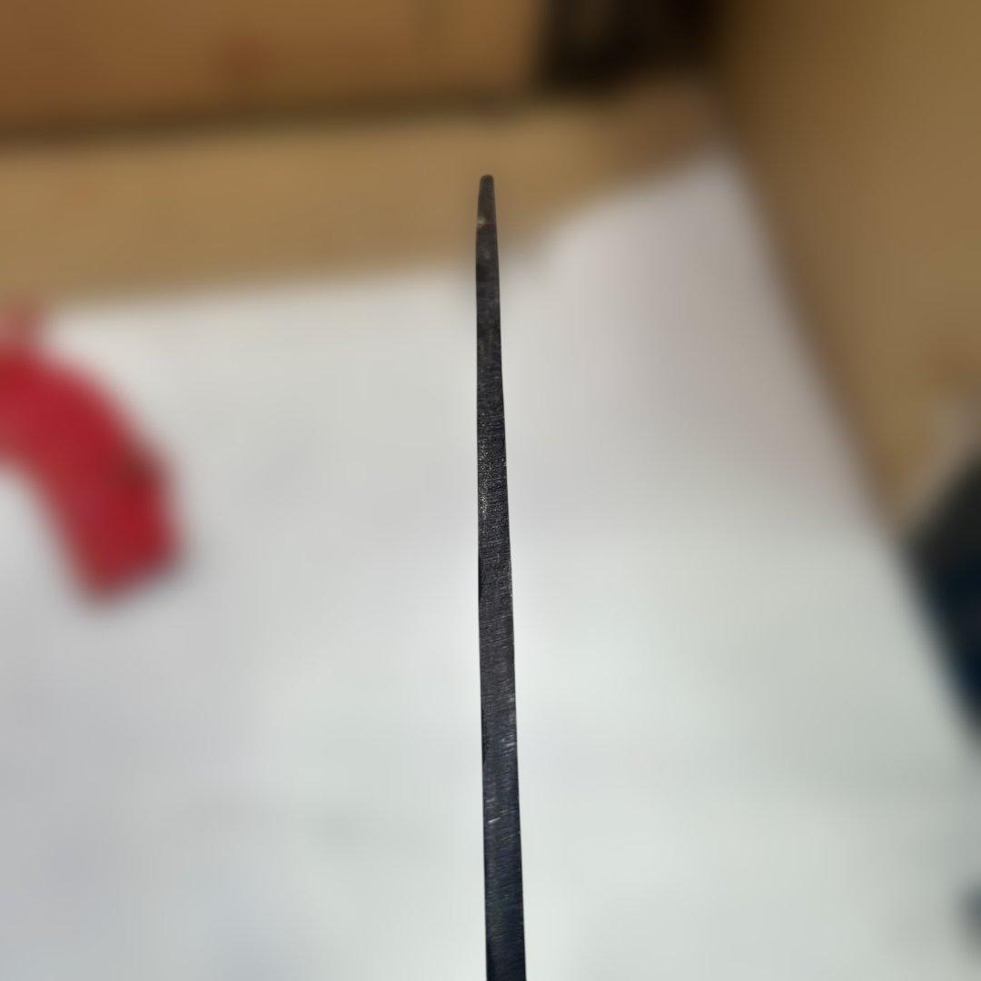 7132【美品】 (豊稔)両刃造林鎌 柄1200mm刃270mm 大型 両刃 鎌