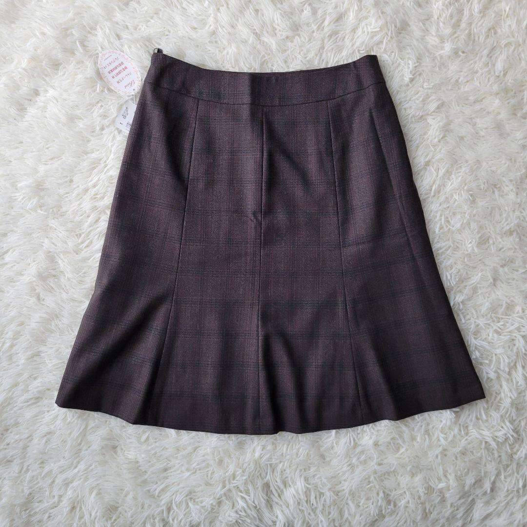 エヌラインプレシャス☆スーツ 3点セット ブラウン チェック 11号 近年モデル