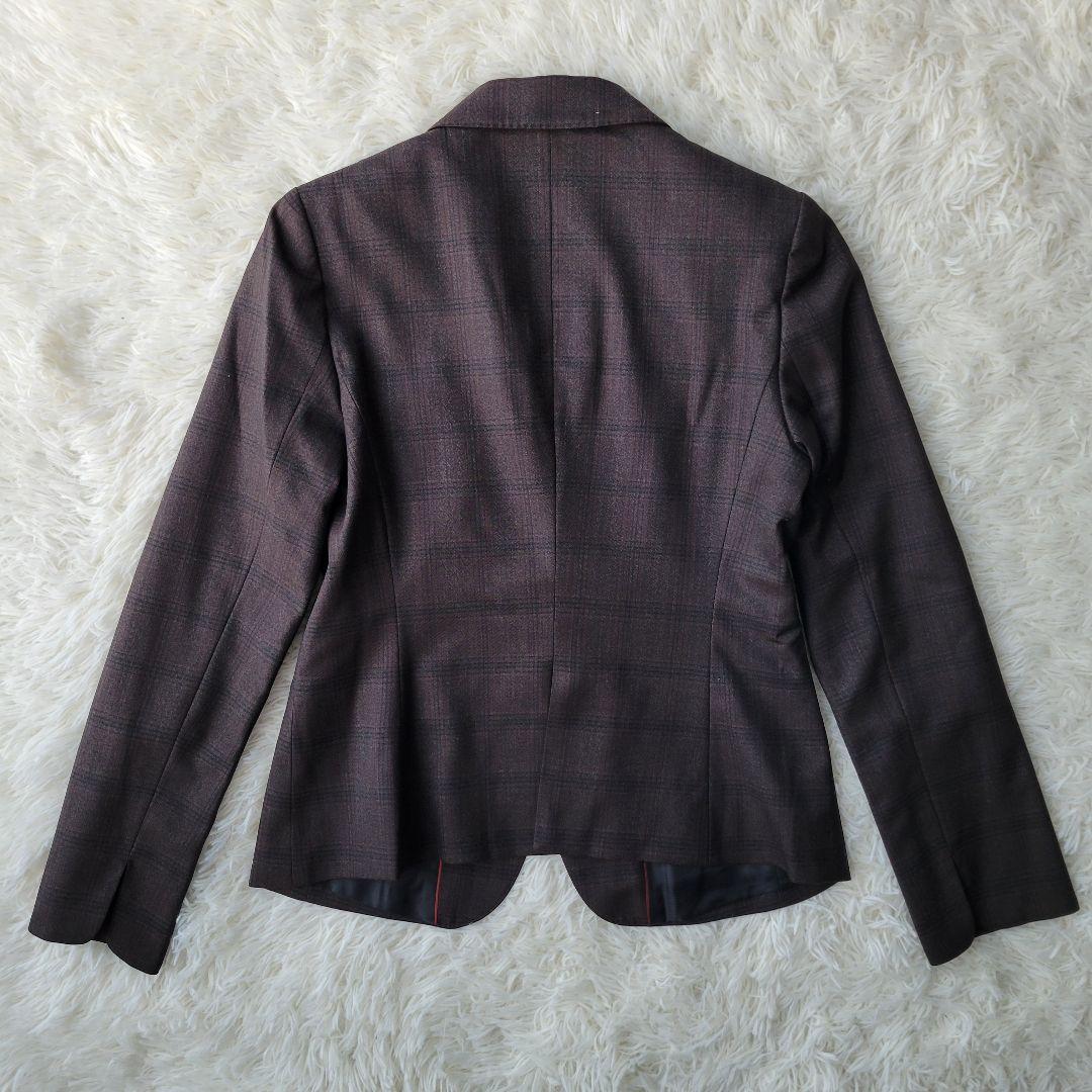 エヌラインプレシャス☆スーツ 3点セット ブラウン チェック 11号 近年モデル