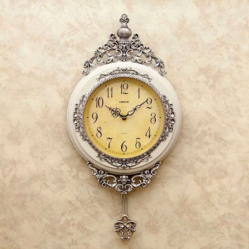 要問い合せ♥️アンティーク調♥️ロココ調　壁掛け時計　掛け時計　フラワー　花