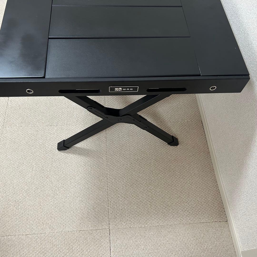 WAQマルチローテーブル 黒　アウトドアテーブル