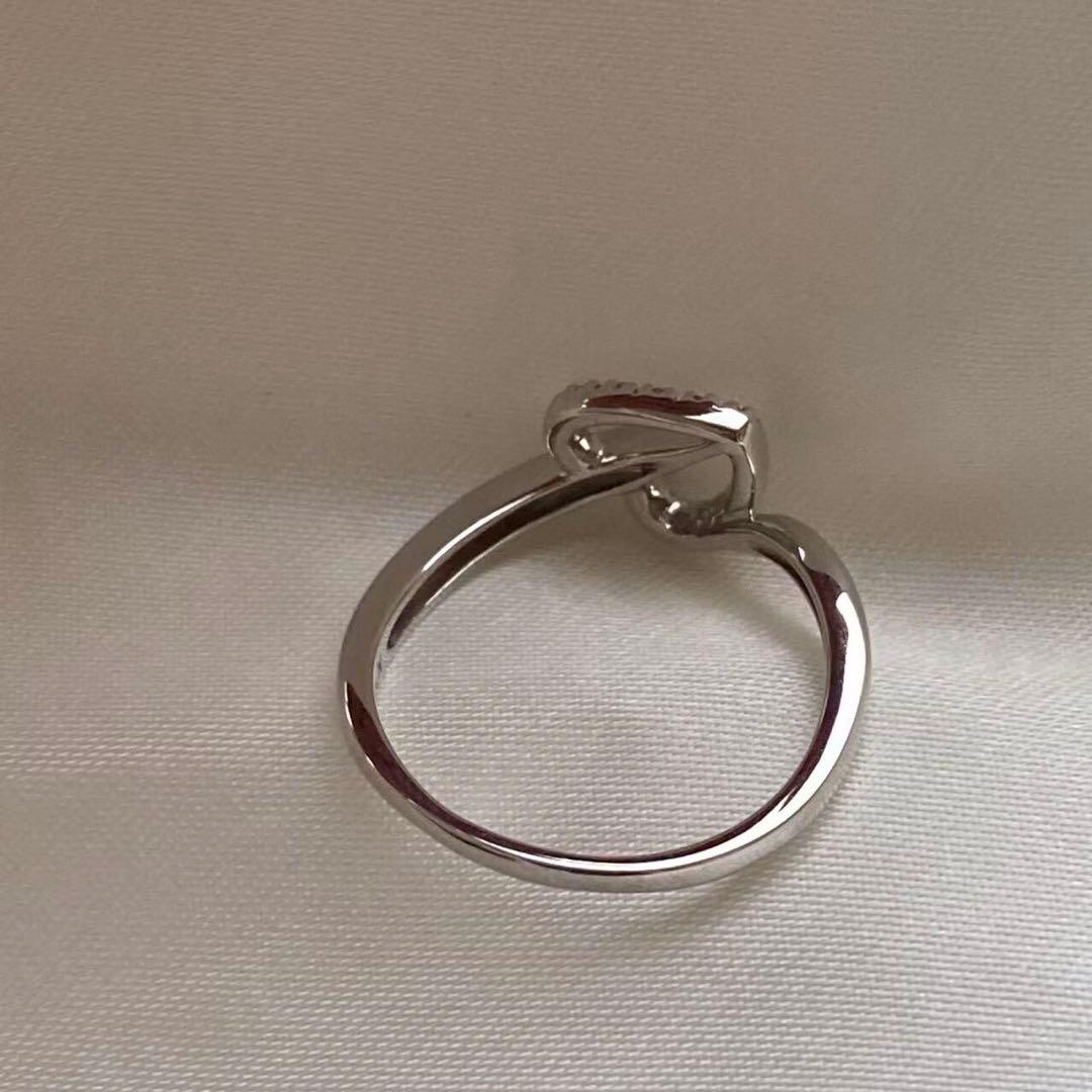 あ*す様 美品❗️ヴァンドーム青山18kwg ハート型　ダイヤモンド　リング　1