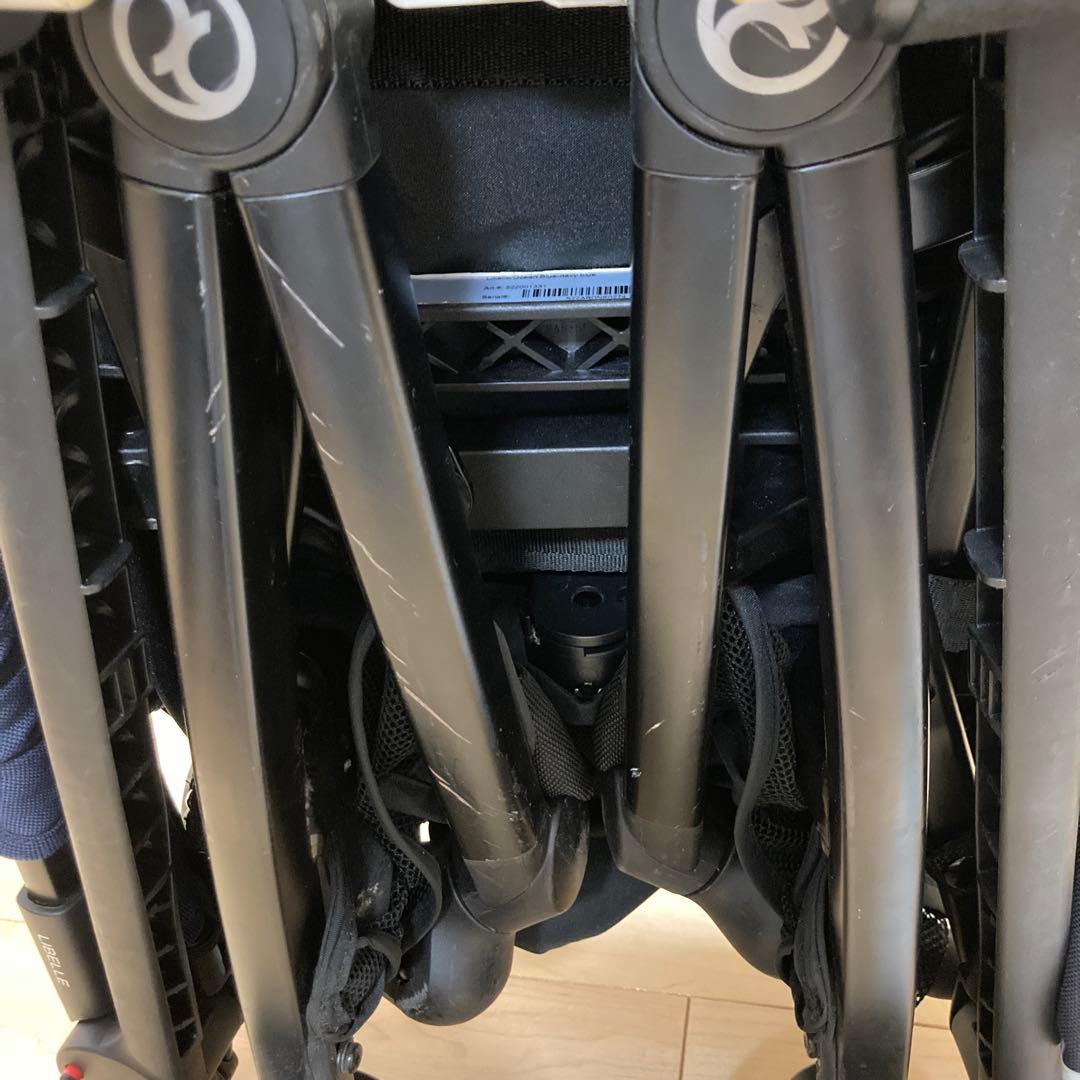Cybex ネイビー ベビーカー　バンパーバー・収納袋付き