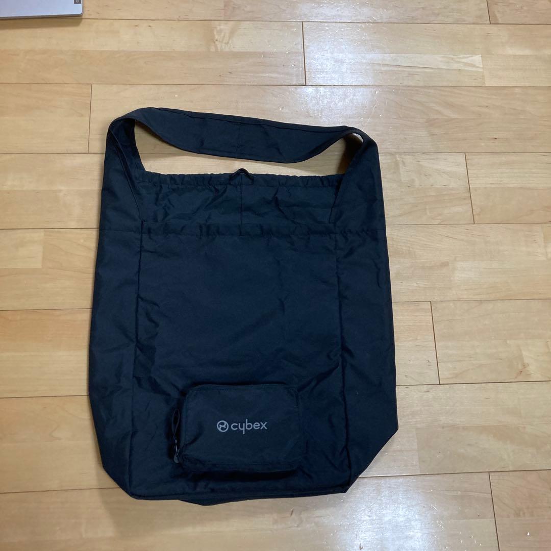 Cybex ネイビー ベビーカー　バンパーバー・収納袋付き