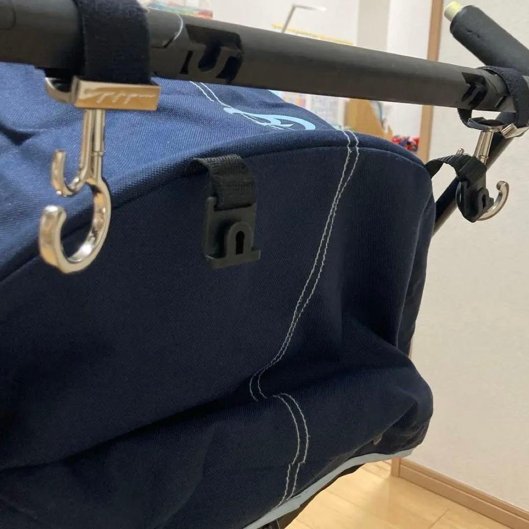 Cybex ネイビー ベビーカー　バンパーバー・収納袋付き