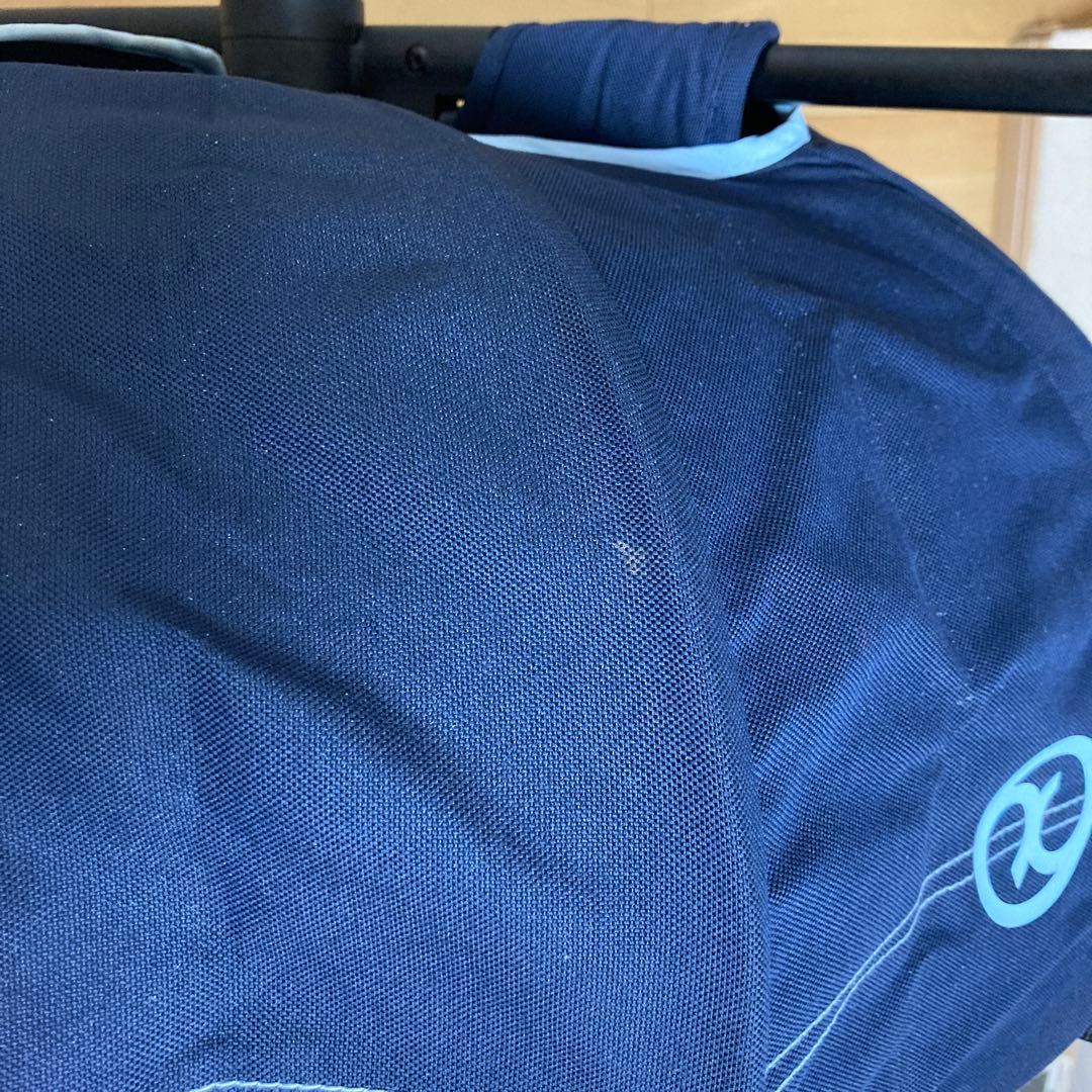Cybex ネイビー ベビーカー　バンパーバー・収納袋付き