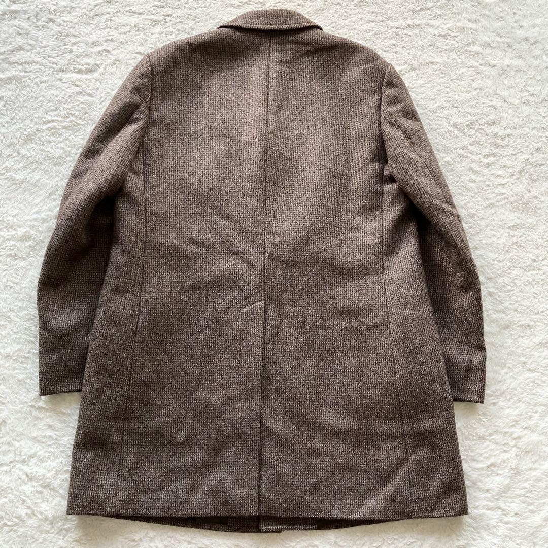 極上の逸品 ヴィンテージ フランス製 ウール ツイード チェスターコート 56
