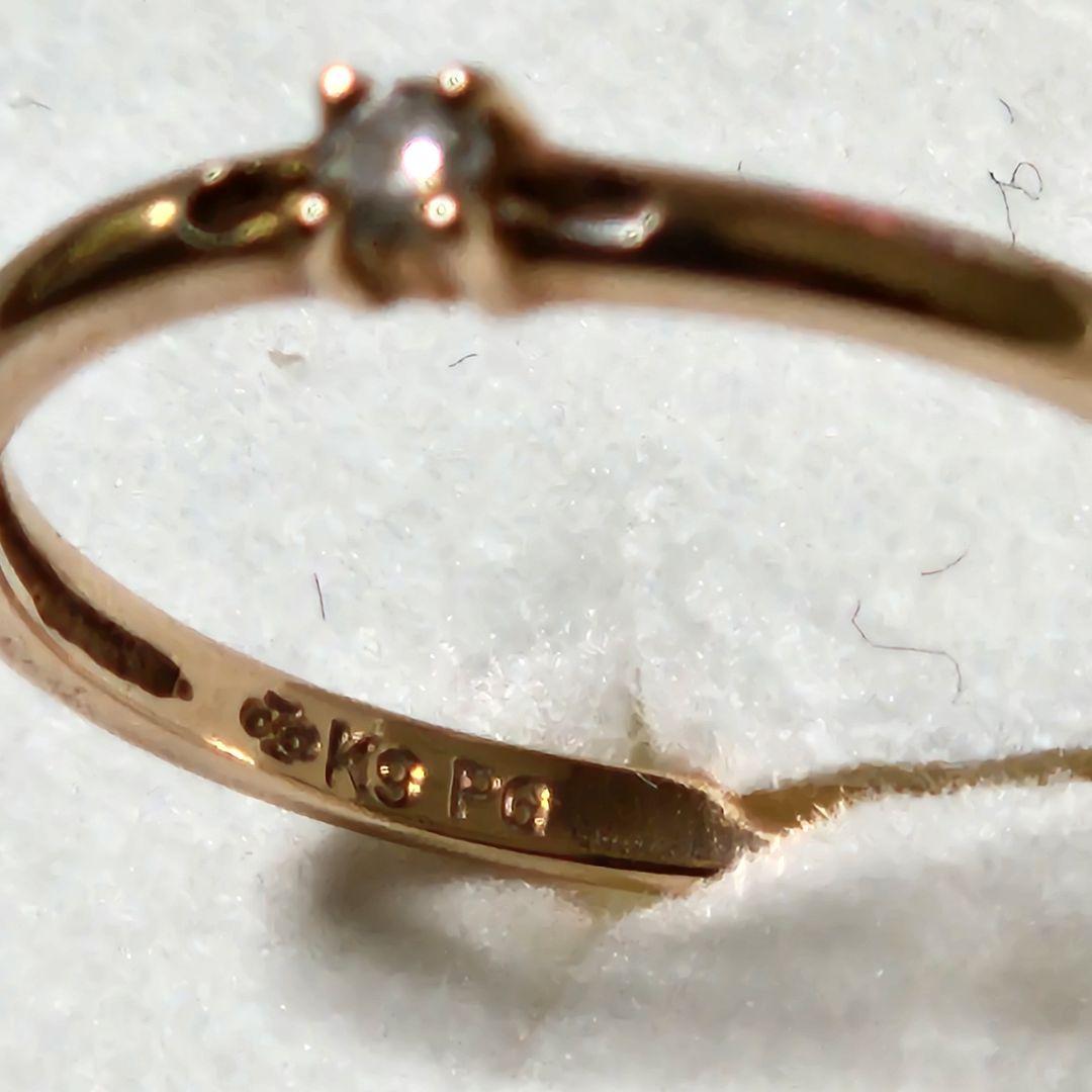 K9PG ピンキーリング　小指　指輪　ダイヤ　ゴールド　ジュエリーマキ