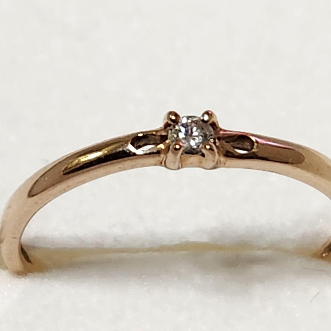 K9PG ピンキーリング　小指　指輪　ダイヤ　ゴールド　ジュエリーマキ