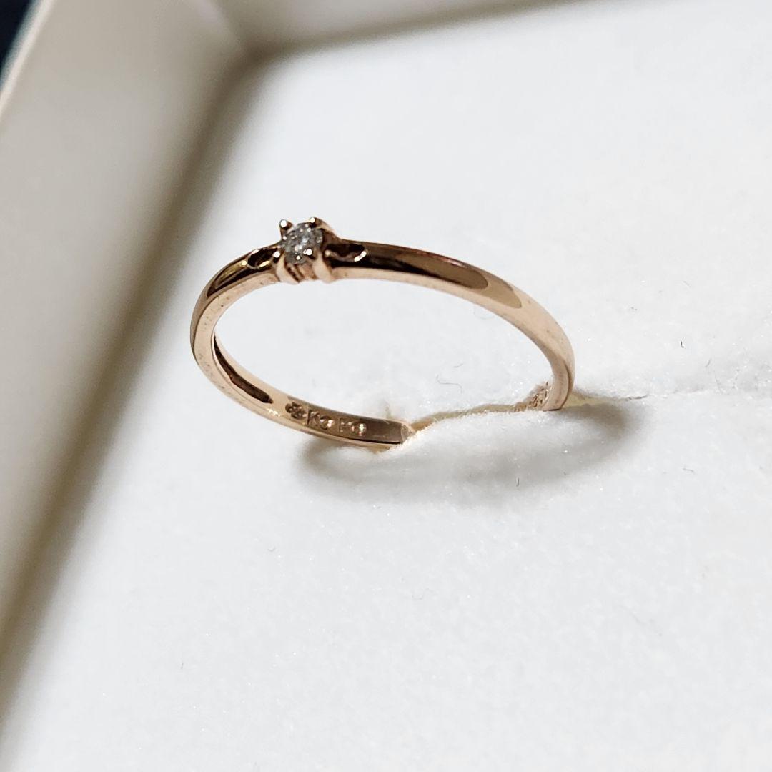 K9PG ピンキーリング　小指　指輪　ダイヤ　ゴールド　ジュエリーマキ