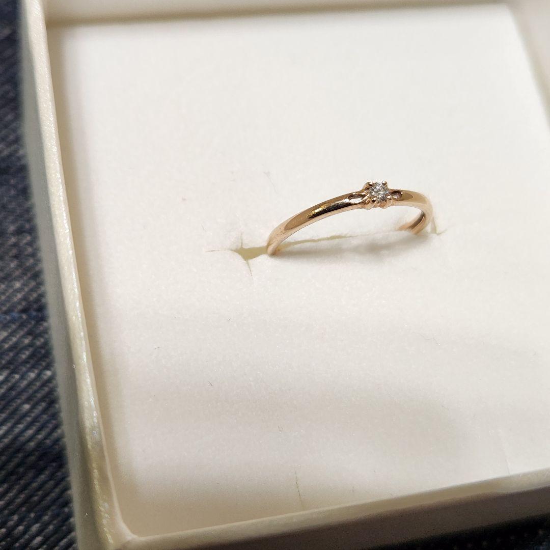 K9PG ピンキーリング　小指　指輪　ダイヤ　ゴールド　ジュエリーマキ