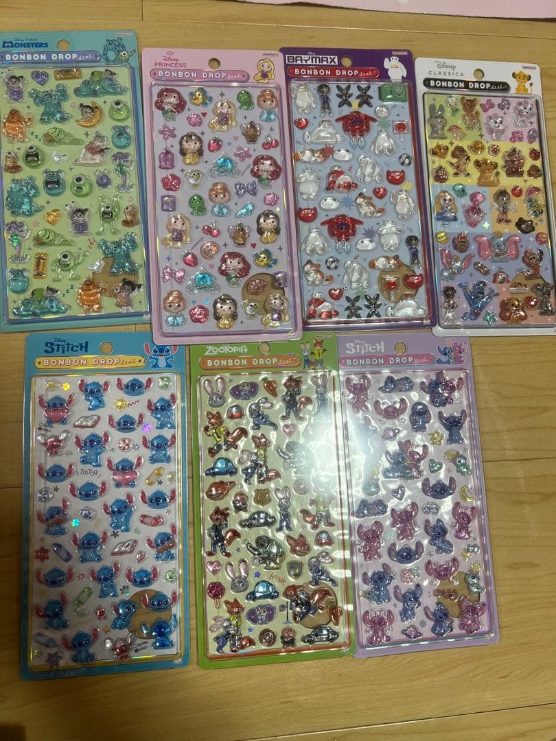く*ま様 正規品 ディズニーボンボンドロップシール7種セット