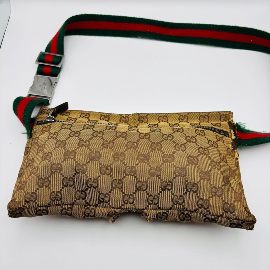 ✨極希少✨GUCCI ボディバッグ シェリーライン GG柄 キャンバス レザー