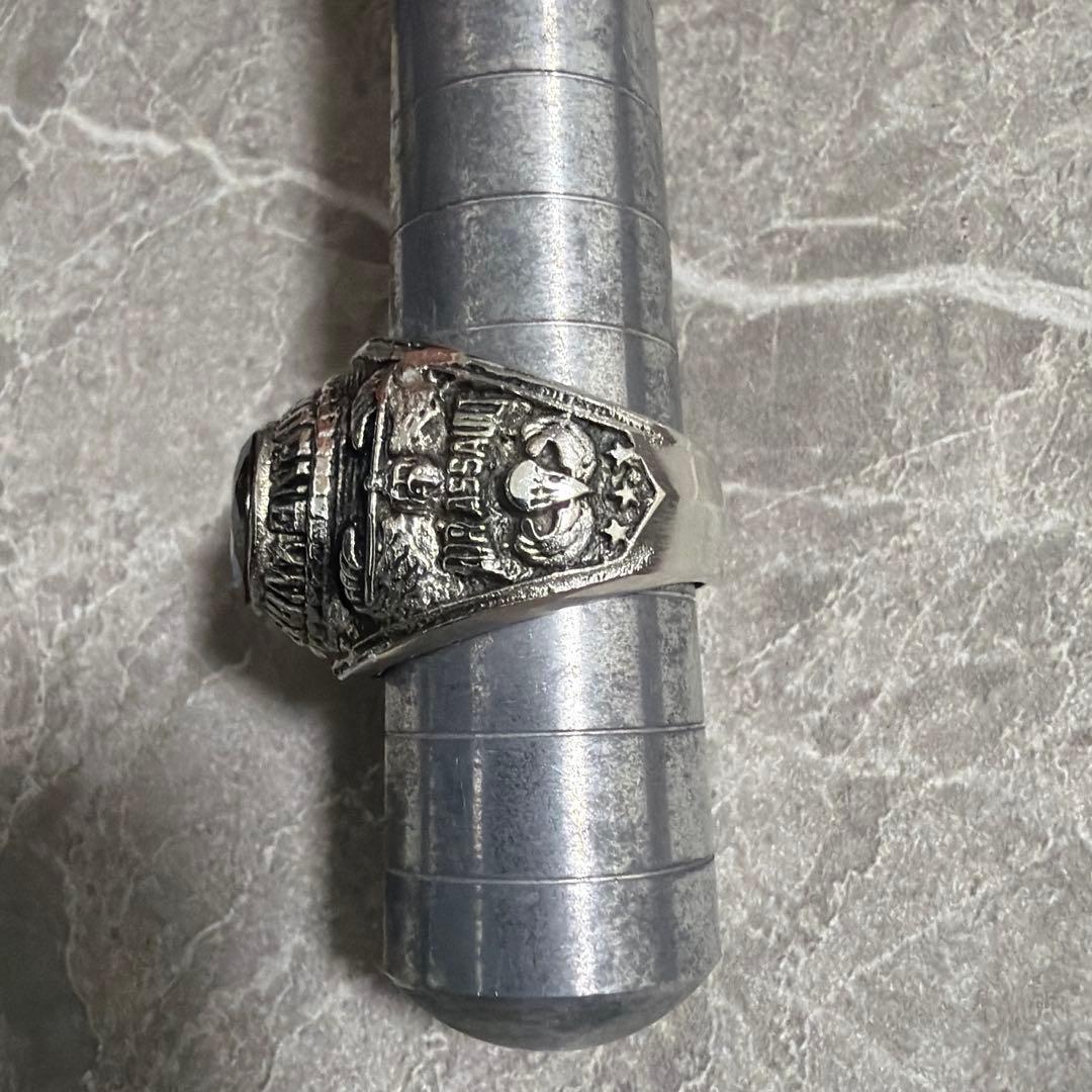 【希少】ヴィンテージ カレッジリング 第101空挺師団 17号 シルバー925