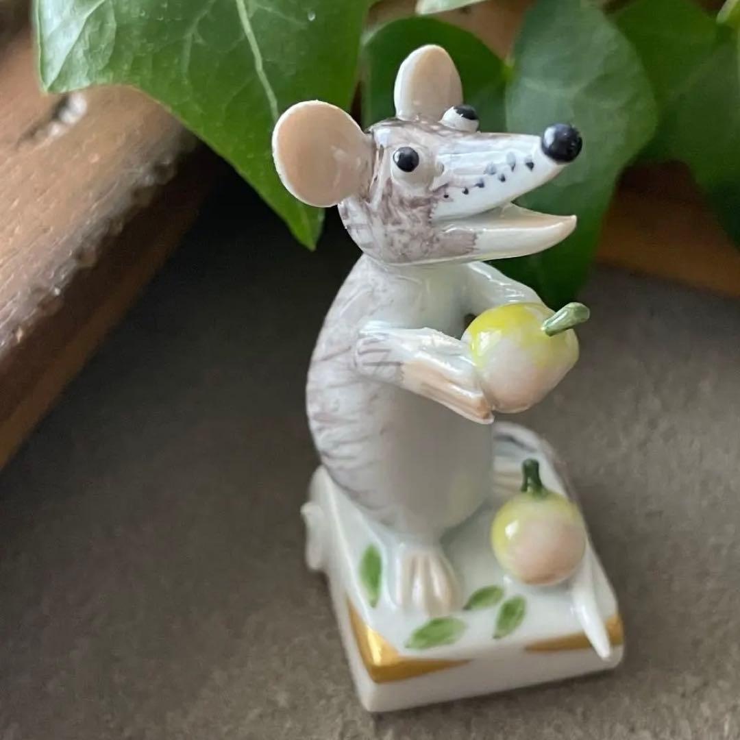 Meissen マイセン ミニ干支 ネズミ&梨
