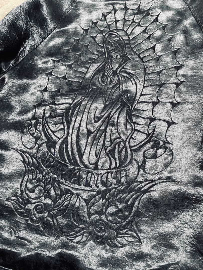 ２面用 beanch スカル 日本限定 スカジャン レーヨン ベロア