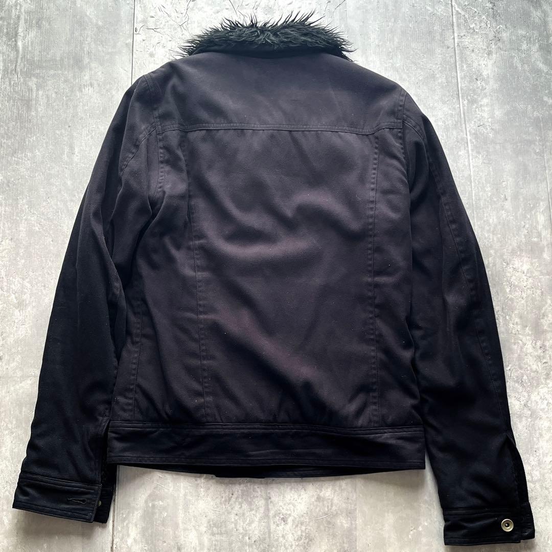 00s grunge boa fur jacket 短丈y2k お兄系　ギャル男