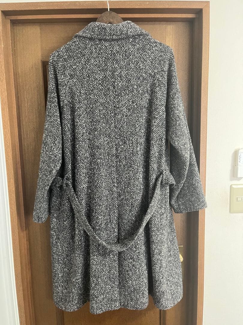 TOMORROWLAND ウールツイード ベルテッドステンカラーコート