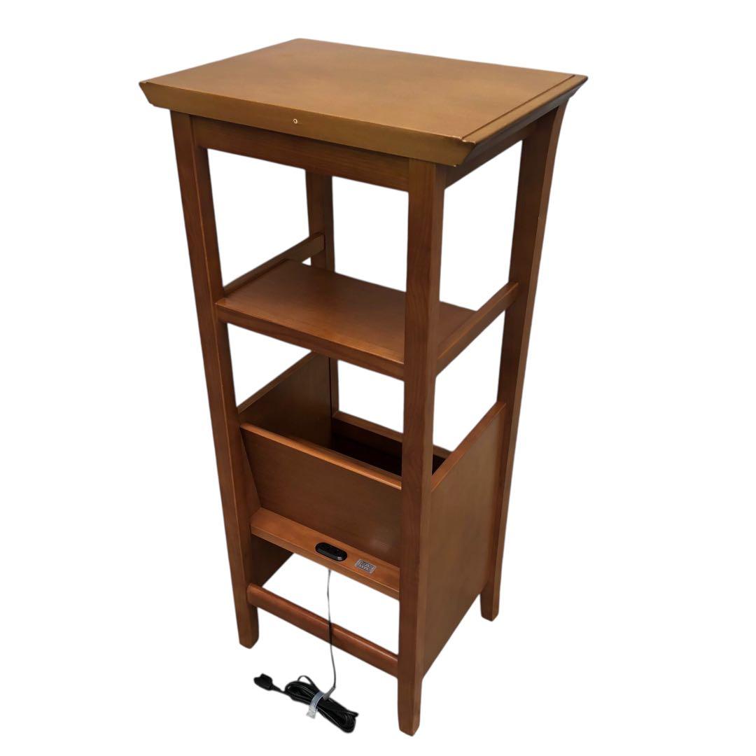 【美品！】Karimoku カリモク家具 電話台・花台 コンセント付き 猫脚