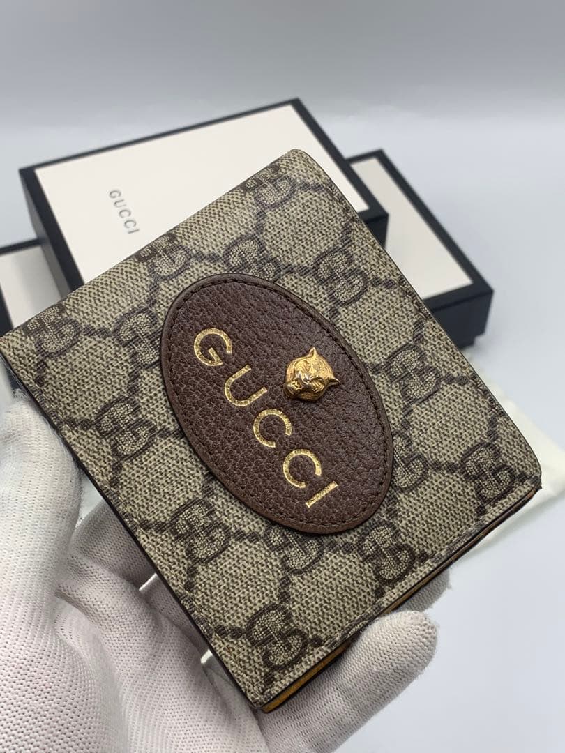 【希少】GUCCI ネオヴィンテージ　折り財布　GGスプリーム　レア P55