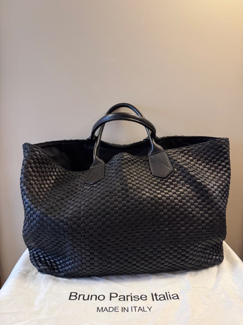 【美品】Bruno Parise Italia ブラックトートバッグ