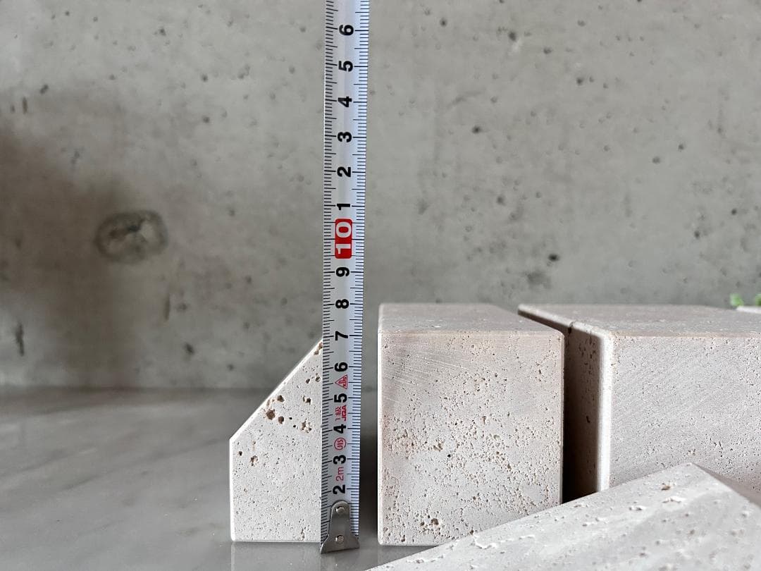 天然大理石　イタリア　トラバーチン●ブロック　6個セット●ディスプレイ●送料無料