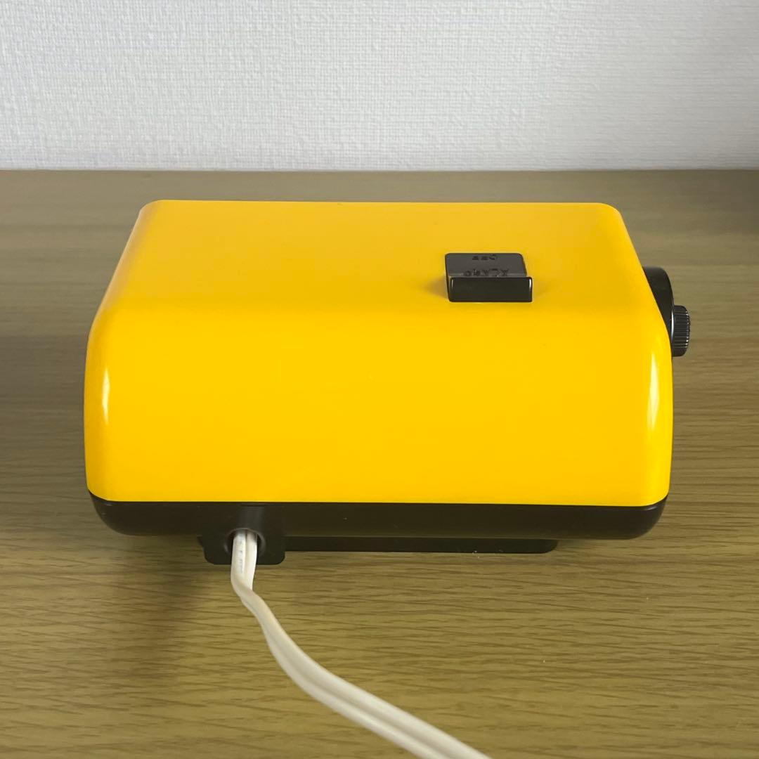 【メンテ済・動作正常】美品CITIZEN パタパタ時計 ハイリーフ・カーチス黄色