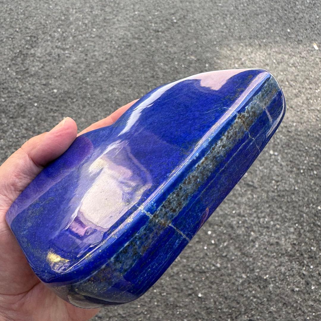 ☆ラピスラズリ☆5A☆厄除☆約816g☆アフガニスタン産☆天然無着色☆磨き原石