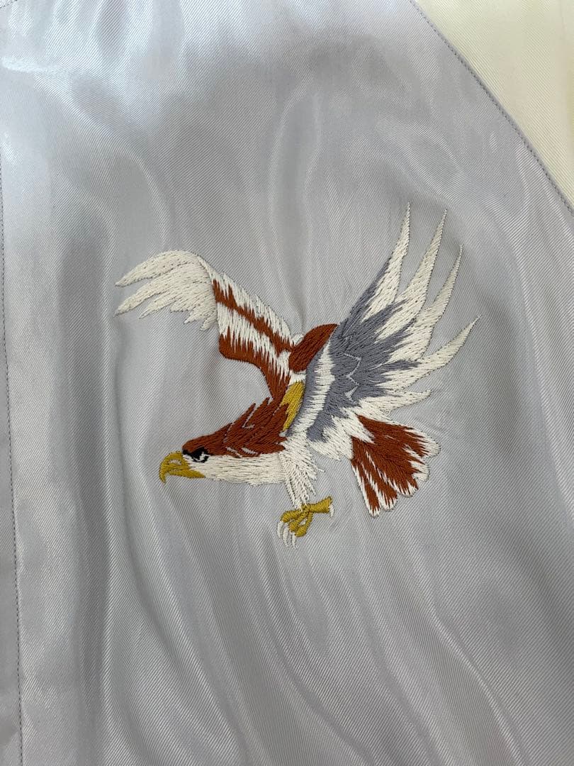 knmen129-0703 テーラー東洋　アセテートサテンスカジャン　L