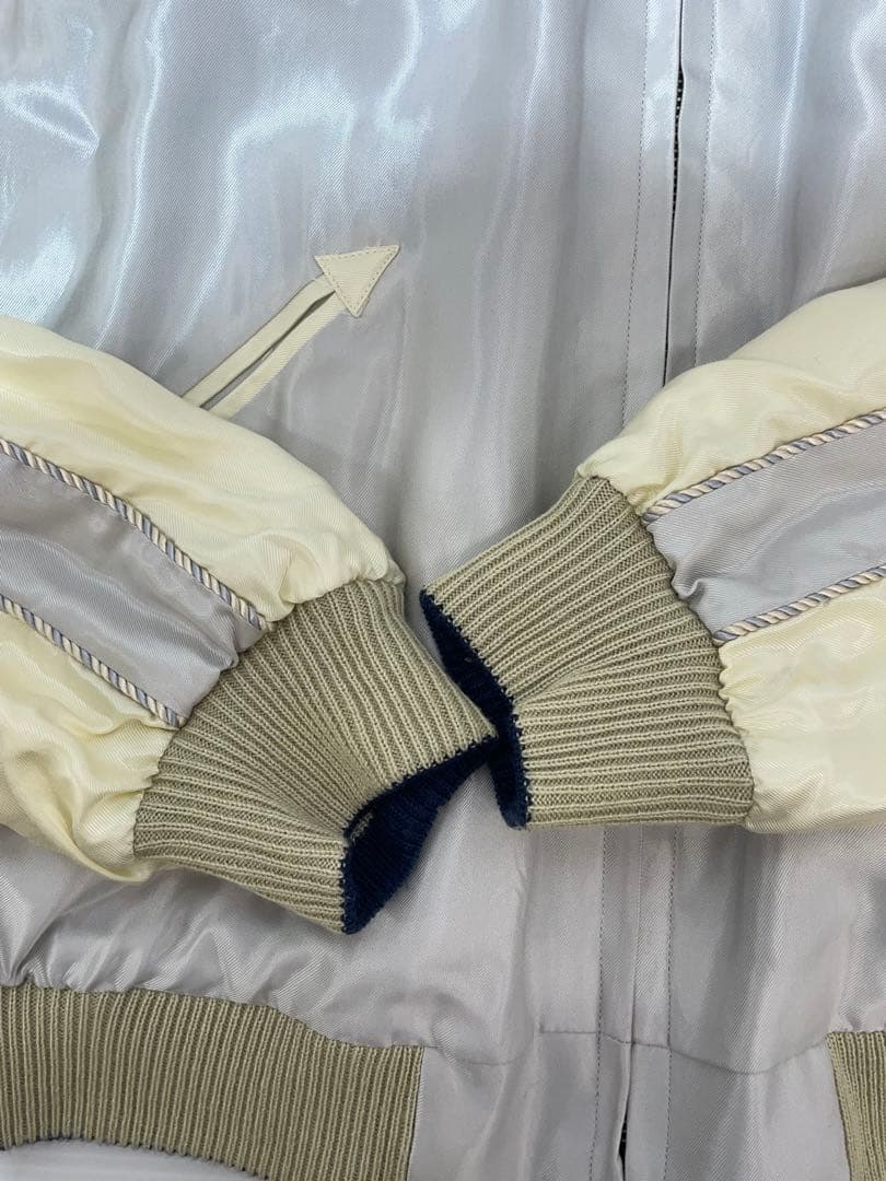 knmen129-0703 テーラー東洋　アセテートサテンスカジャン　L