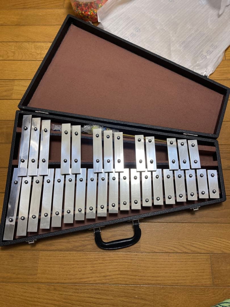 Saitoグロッケン 鉄琴 ハードケース　マレット付　サイトウ