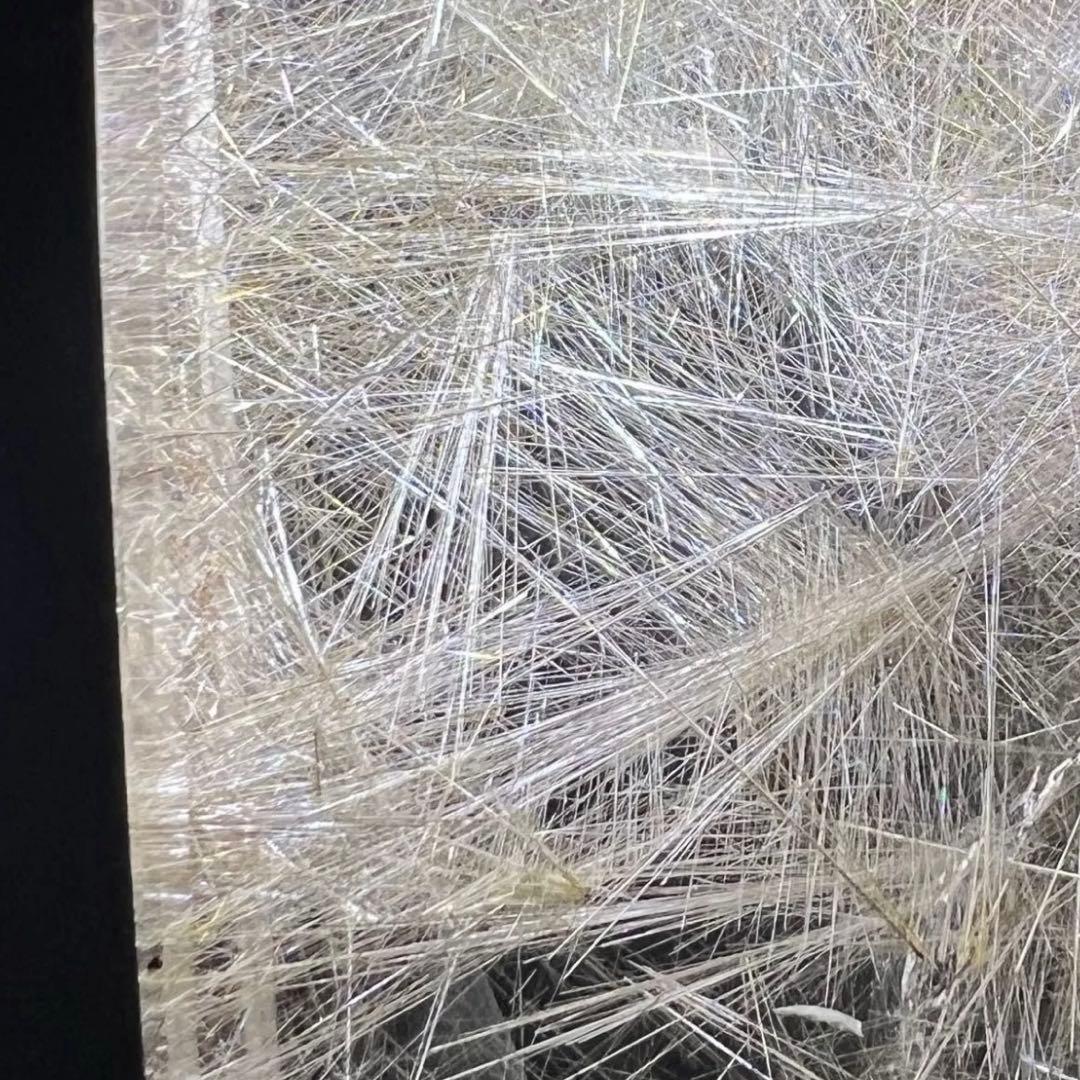 超美宝☆激煌 六角柱☆極上別格品☆プラチナ シルバー ルチルインクォーツ 天然石