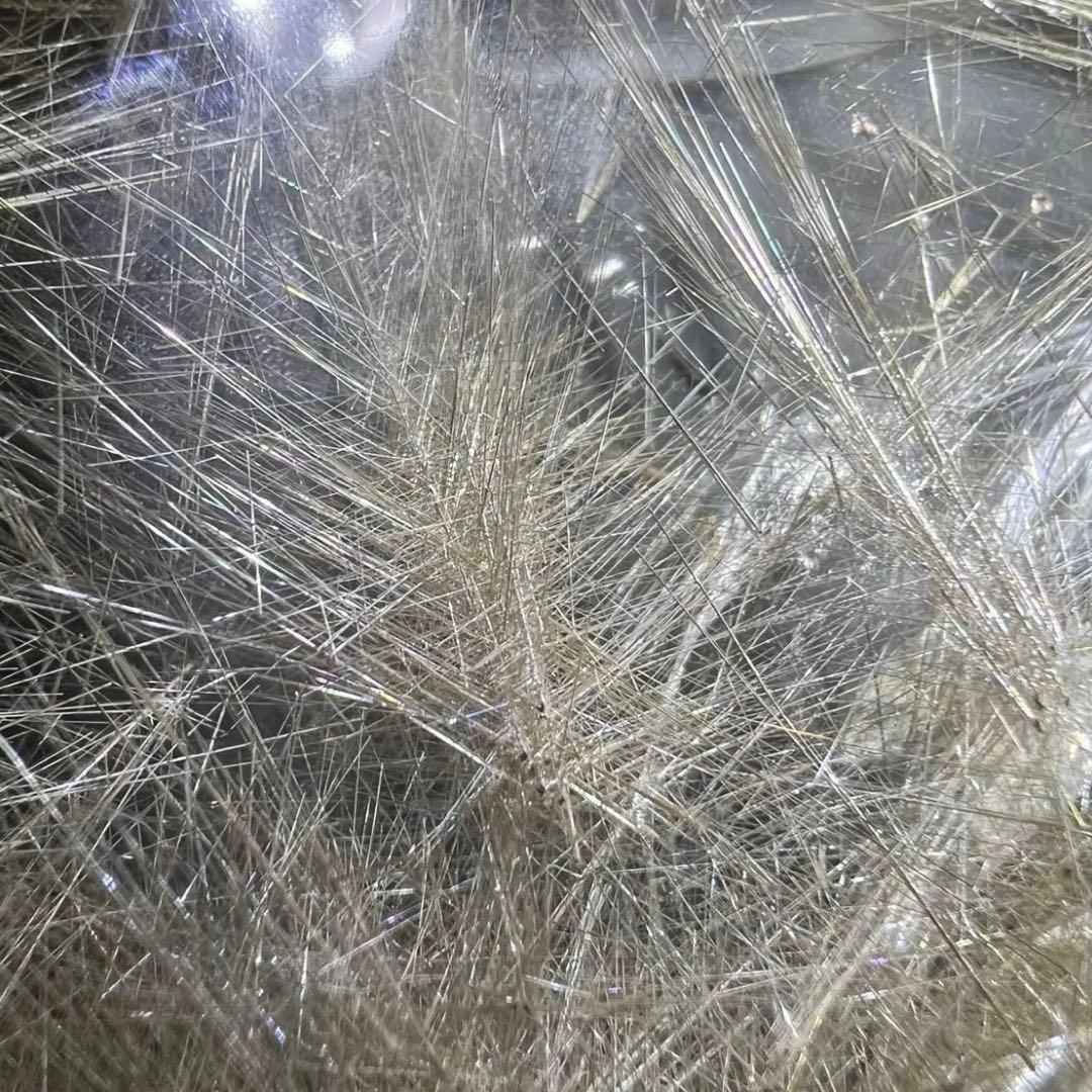 超美宝☆激煌 六角柱☆極上別格品☆プラチナ シルバー ルチルインクォーツ 天然石