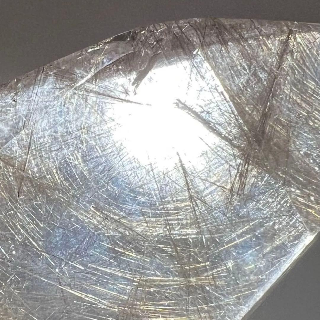 超美宝☆激煌 六角柱☆極上別格品☆プラチナ シルバー ルチルインクォーツ 天然石