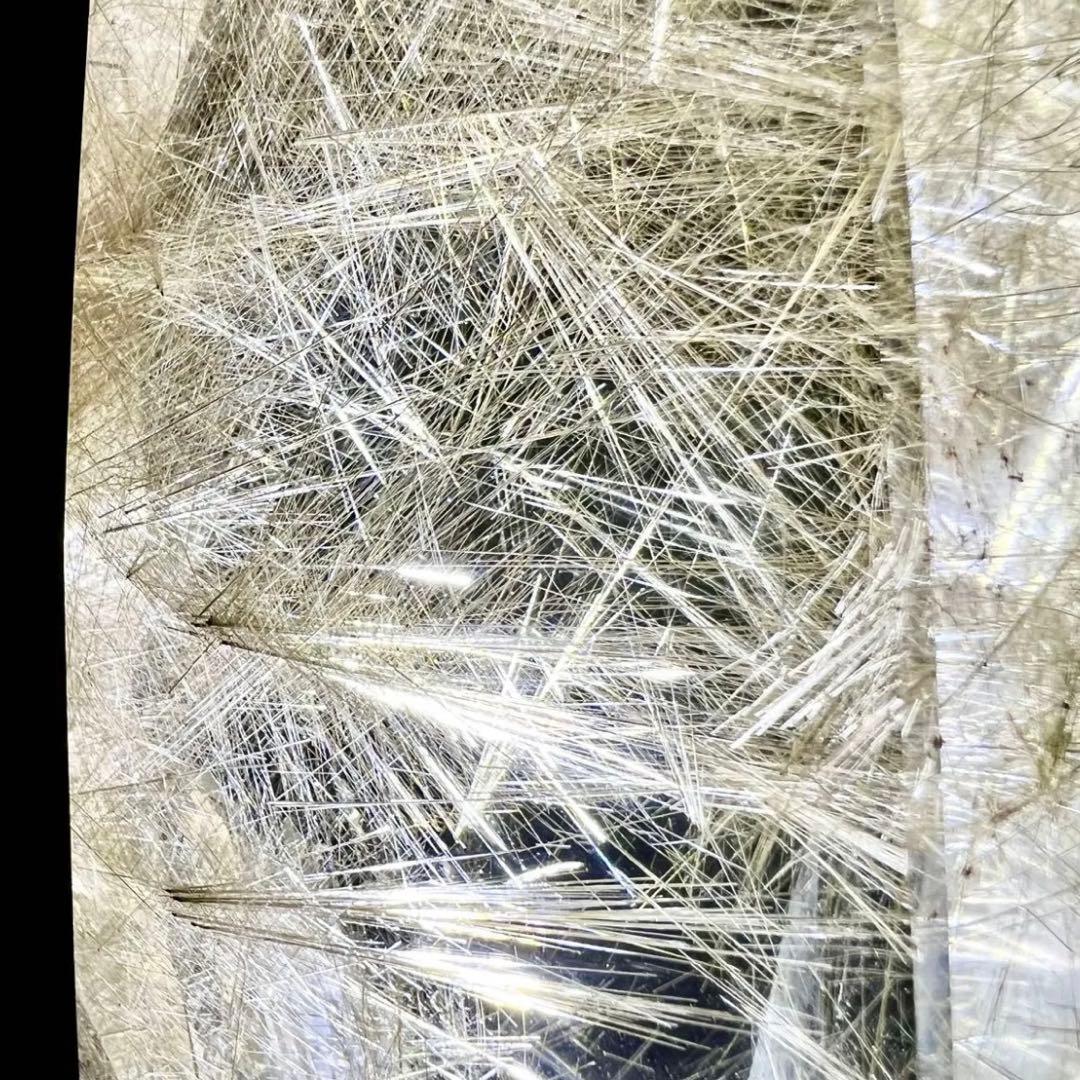 超美宝☆激煌 六角柱☆極上別格品☆プラチナ シルバー ルチルインクォーツ 天然石