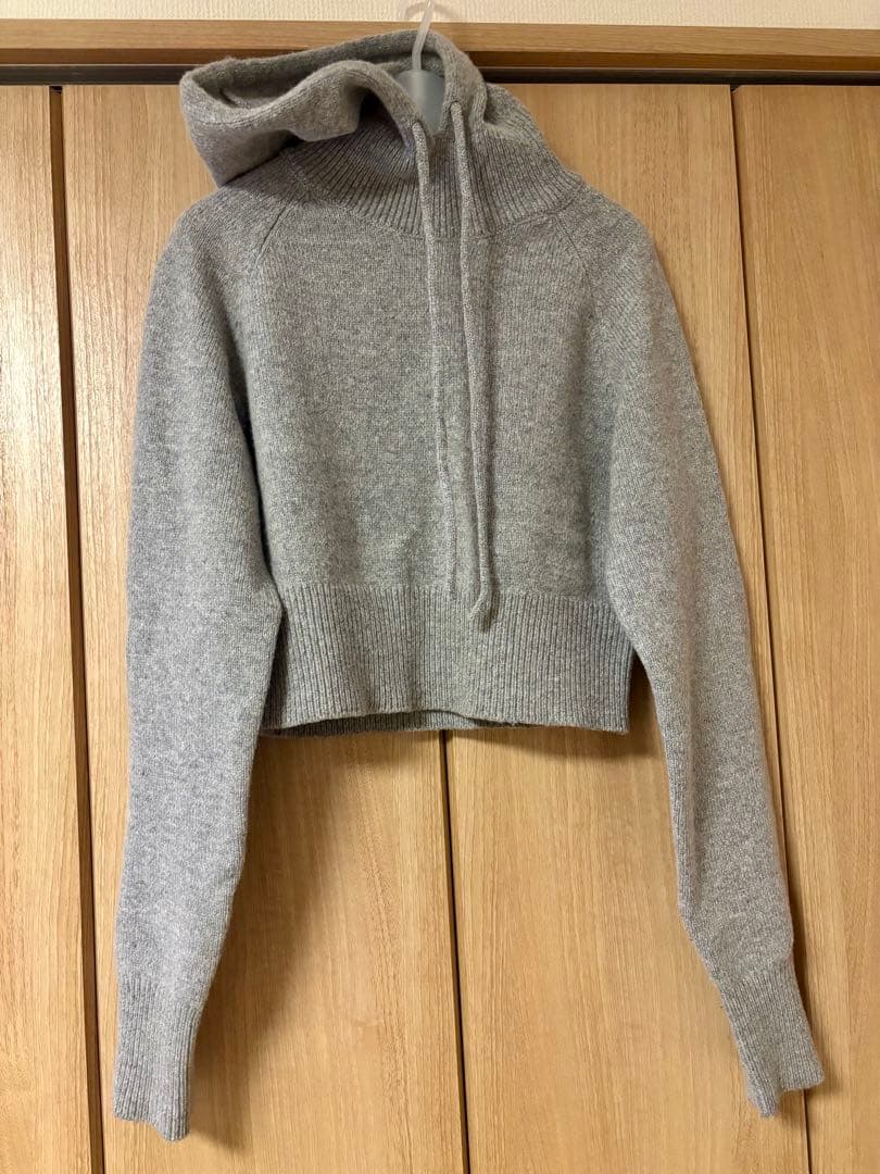 トップス CLANE SHORT KNIT HOODIE