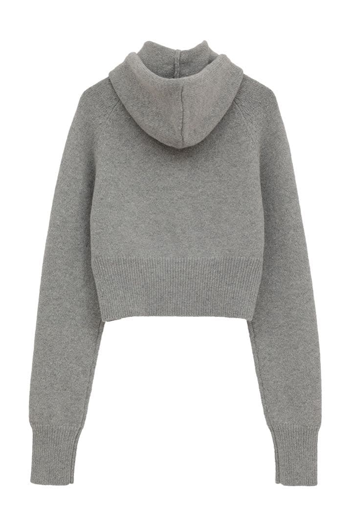 トップス CLANE SHORT KNIT HOODIE