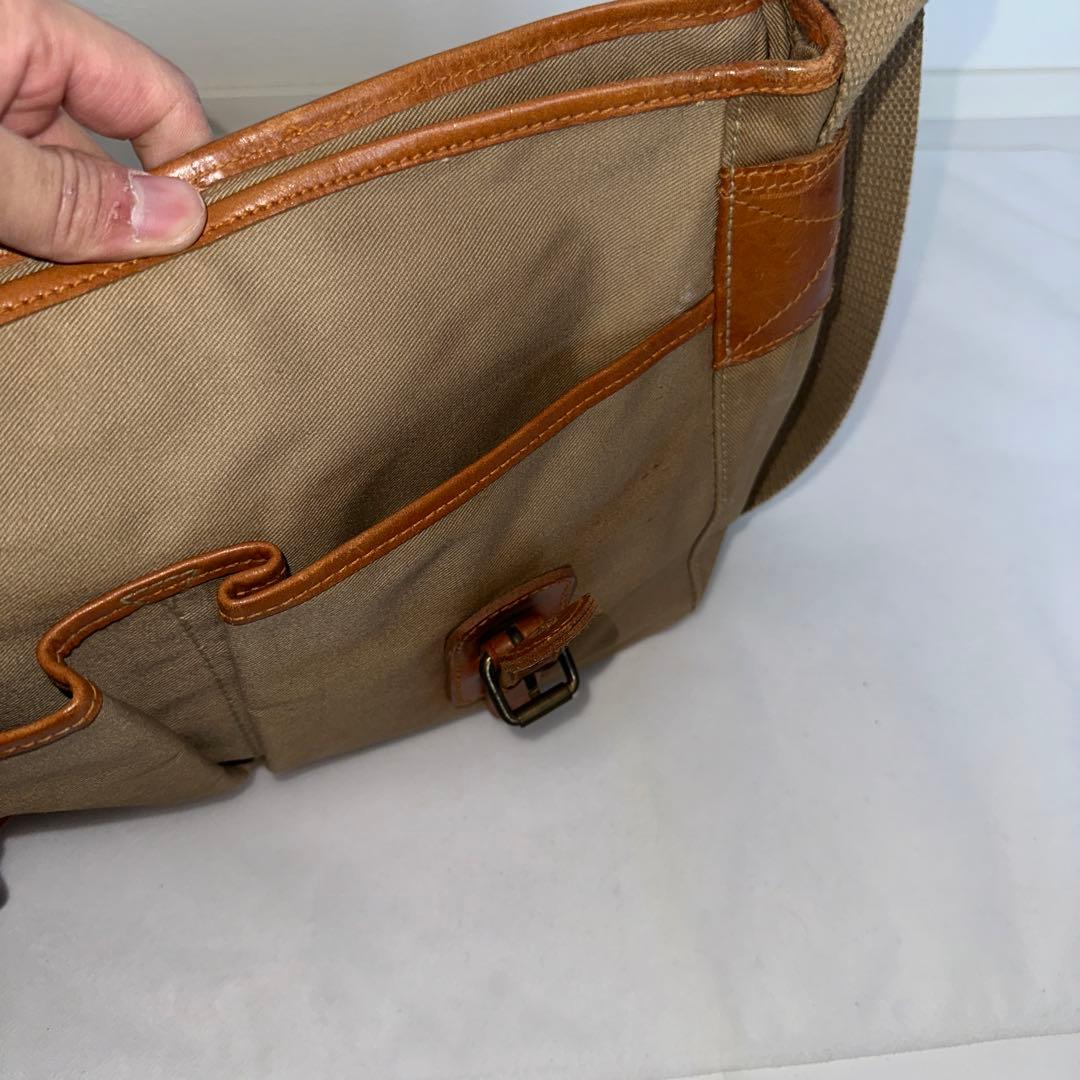 【希少】ポロラルフローレン サファリバッグ メッセンジャー　フラップ ベージュ