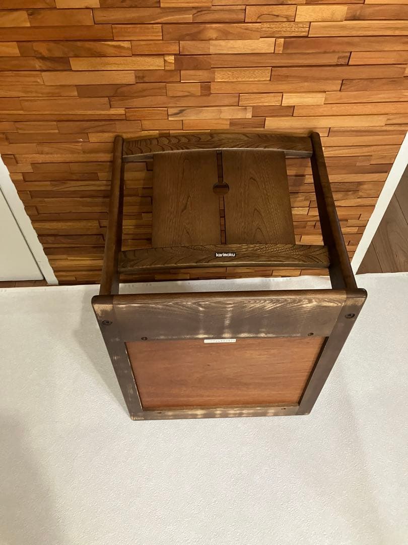 カリモク　座椅子　木製座卓 2脚セット ダークブラウン