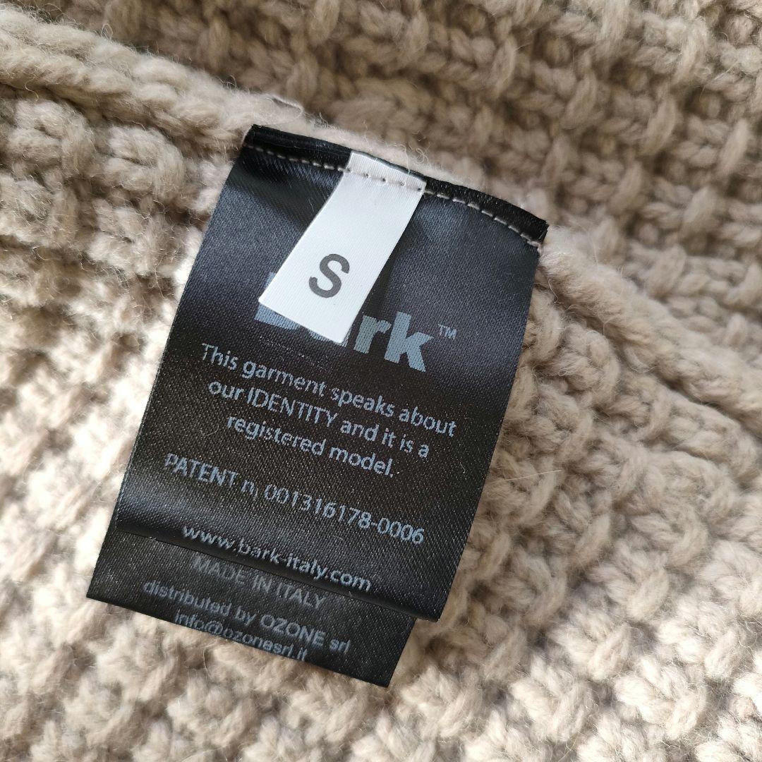 【新品未使用】BARK バーク ニットダッフルコート 取り外可フード Ｓ サンド