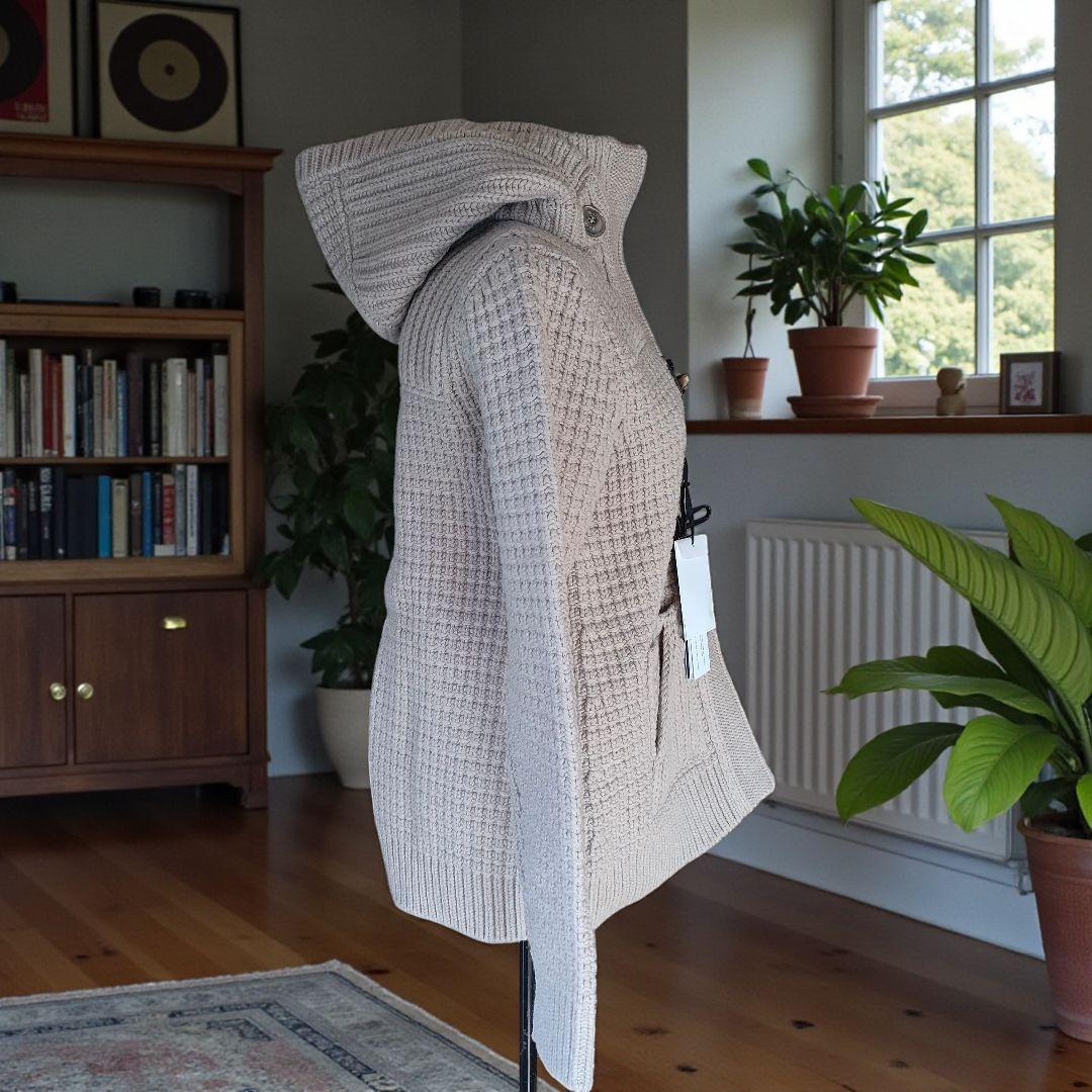 【新品未使用】BARK バーク ニットダッフルコート 取り外可フード Ｓ サンド