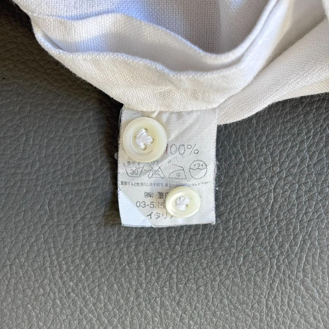 美品ジャンネット vinci fit 長袖 カッタウェイ 太陽 白 42 ua9