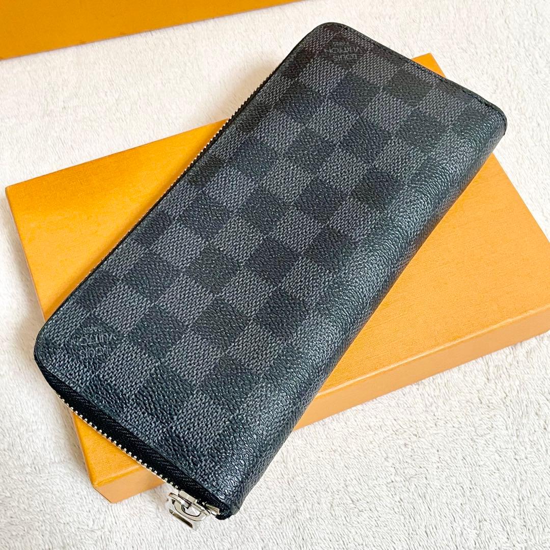 ルイヴィトン　ダミエ　グラフィット　ヴェルティカル　ラウンドファスナー　長財布