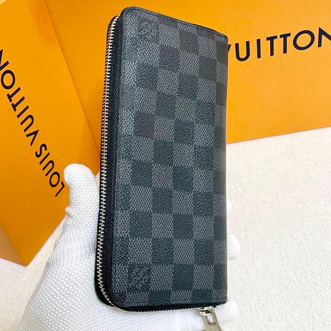 ルイヴィトン　ダミエ　グラフィット　ヴェルティカル　ラウンドファスナー　長財布