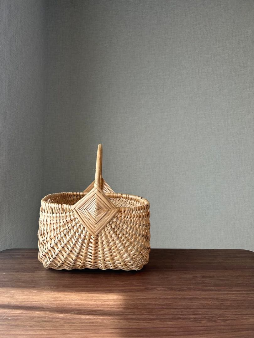 【11/16削除】最終価格【新品】かご　バスケットＳ　ラトビア　ナチュラル　北欧