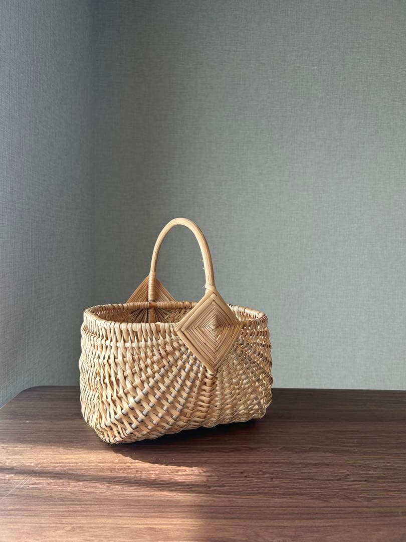 【11/16削除】最終価格【新品】かご　バスケットＳ　ラトビア　ナチュラル　北欧