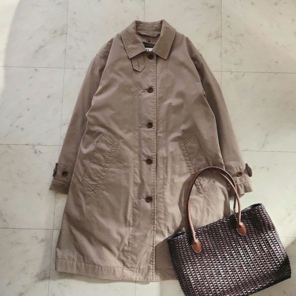 MHL. ロングコート コットンナイロン ダウンライナー付き 2 ベージュ