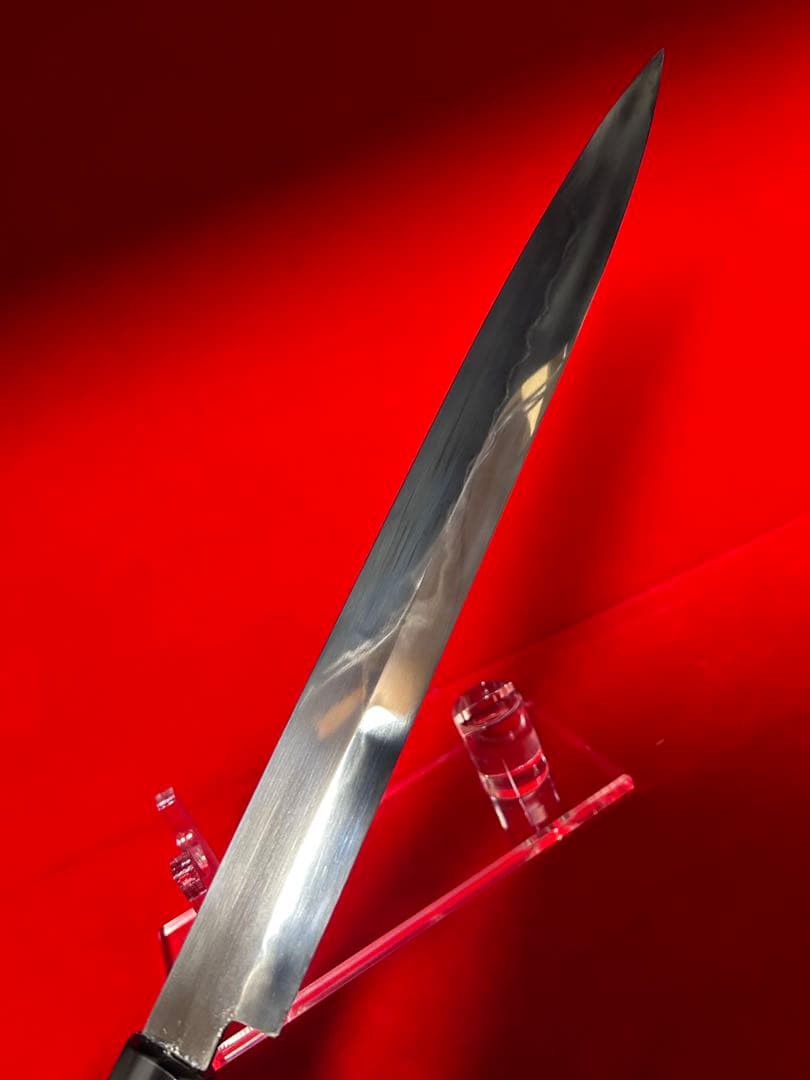 01512 包丁　フグ引　河豚引　本焼　スウェーデン鋼　波紋有り　未使用品