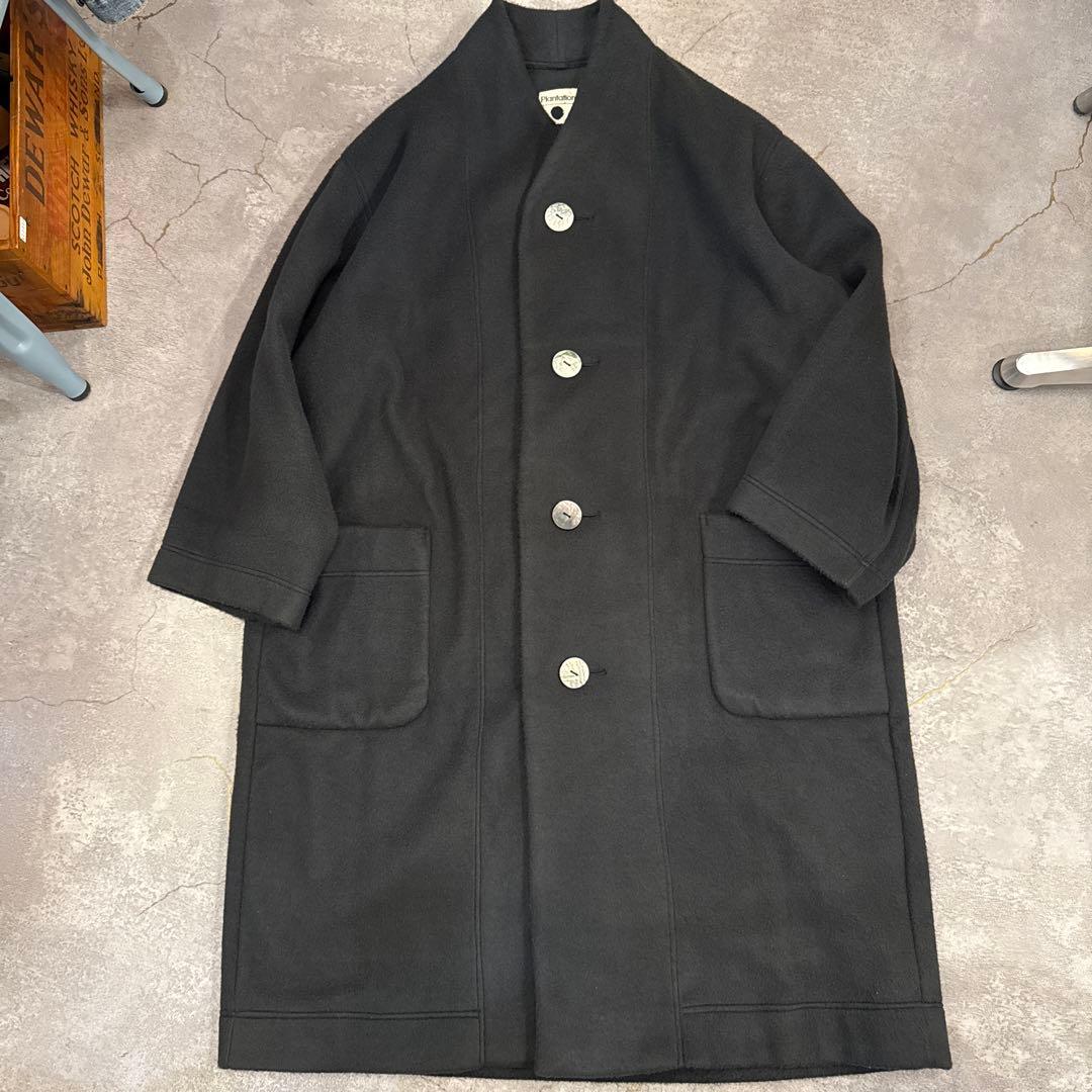 Plantation ダークグレー ロングコート　イッセイミヤケ